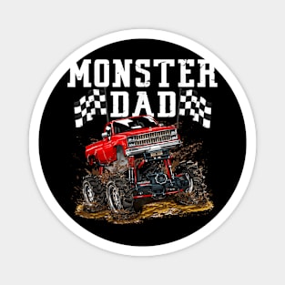 Monster Trucks Dad For Birthday Kid Father'S Day Magnet